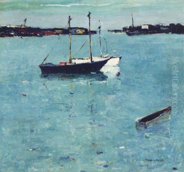 Newport Harbor, California Oil Painting by Thomas Lorraine Hunt