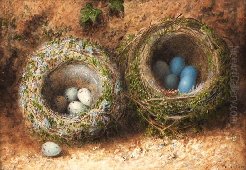 Ptaci Hnizda Oil Painting by William Holman Hunt