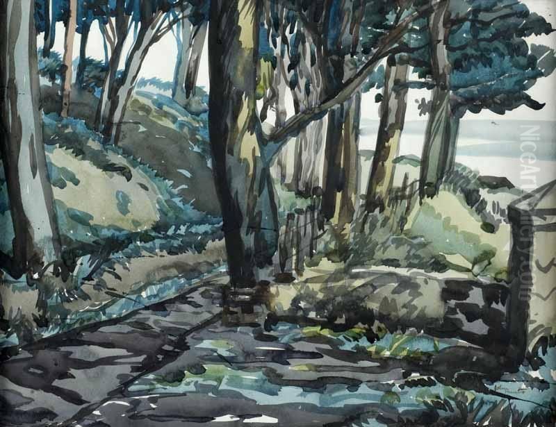 Path By The Trees Oil Painting by John Frederick Hunter