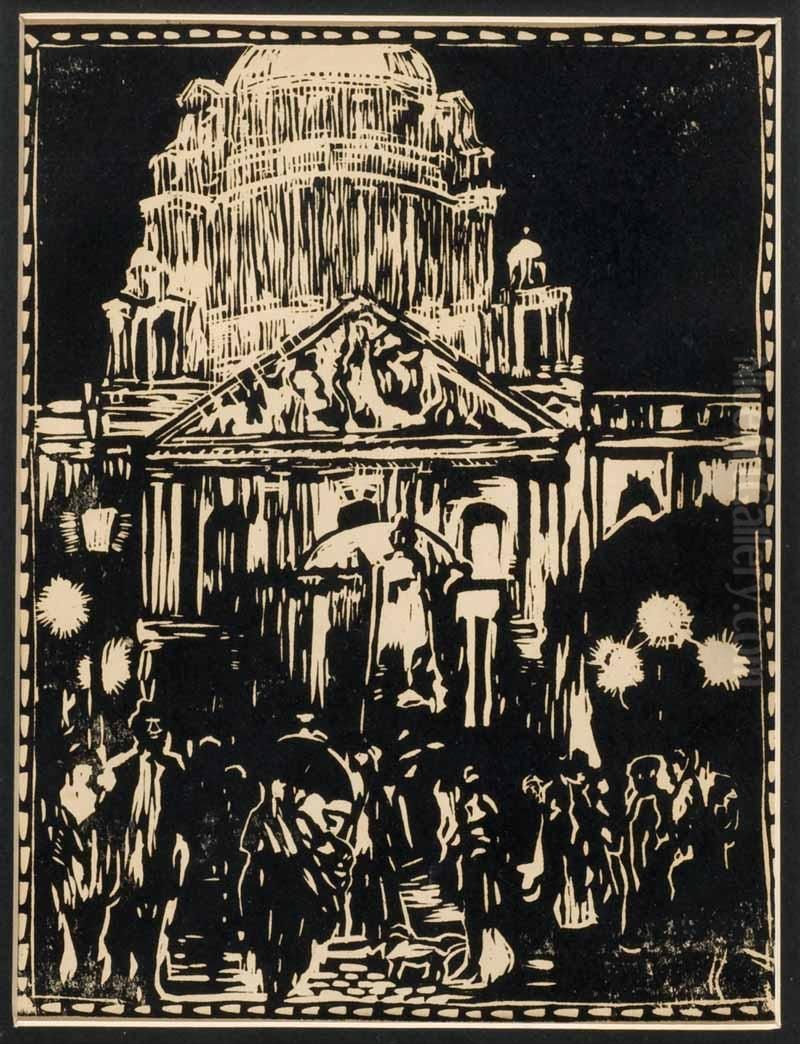 City Hall Oil Painting by John Frederick Hunter