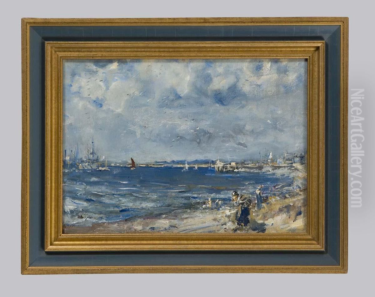 Hafenansicht Oil Painting by Mason Hunter