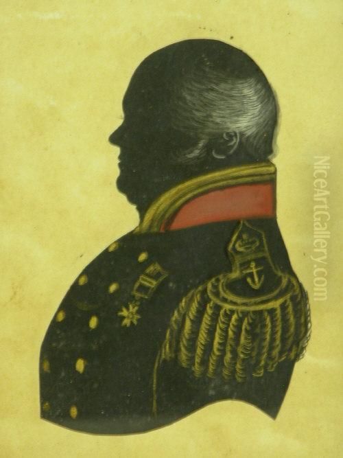 Portrait Of An Army Officer Oil Painting by Gabriel Huquier