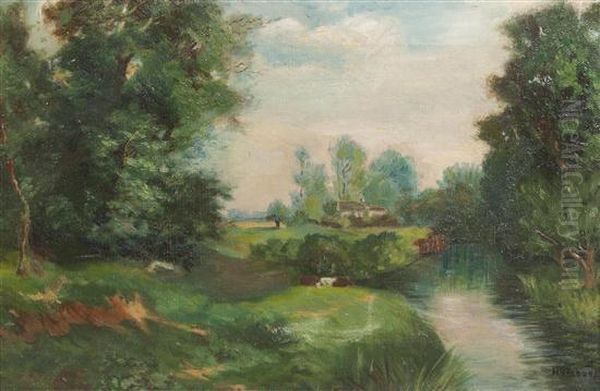 Untitled (summer Landscape) Oil Painting by Frank Townsend Hutchens