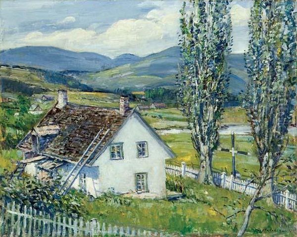 House At Murray Bay Oil Painting by Frederick William Hutchison