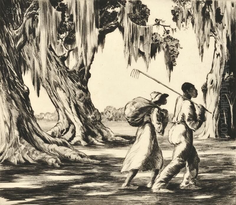 Deep South Oil Painting by Alfred Heber Hutty