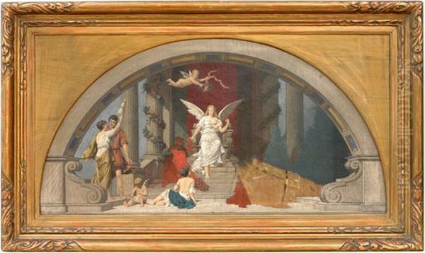 Alegorie Oil Painting by Vojtech (Adalbert) Hynais