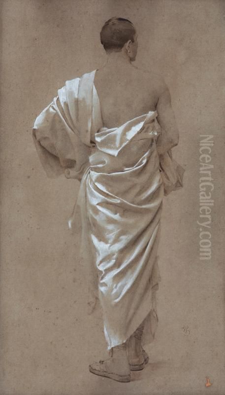 Muz V Toze Oil Painting by Vojtech (Adalbert) Hynais