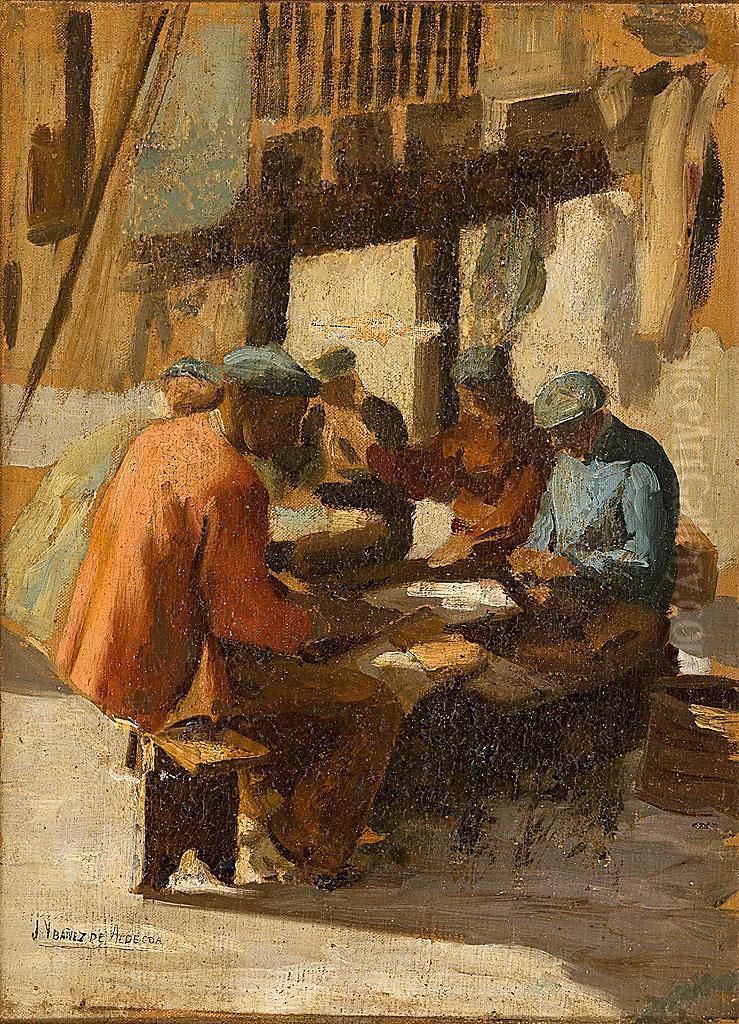 Escena Rural Oil Painting by Julian Ibanez De Aldecoa Y Arana