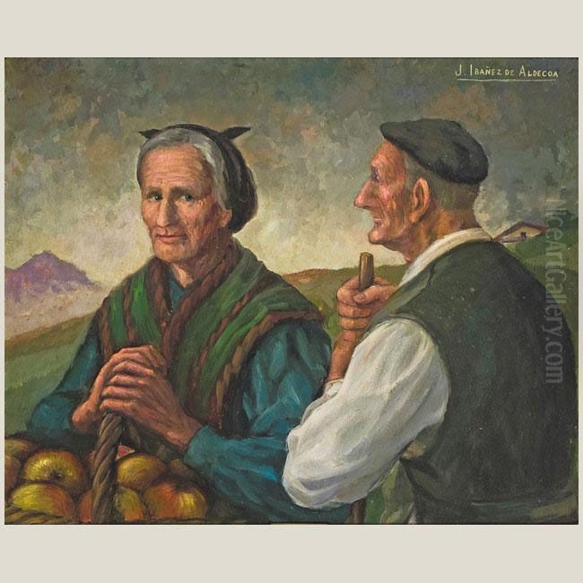 Aitonas Oil Painting by Julian Ibanez De Aldecoa Y Arana