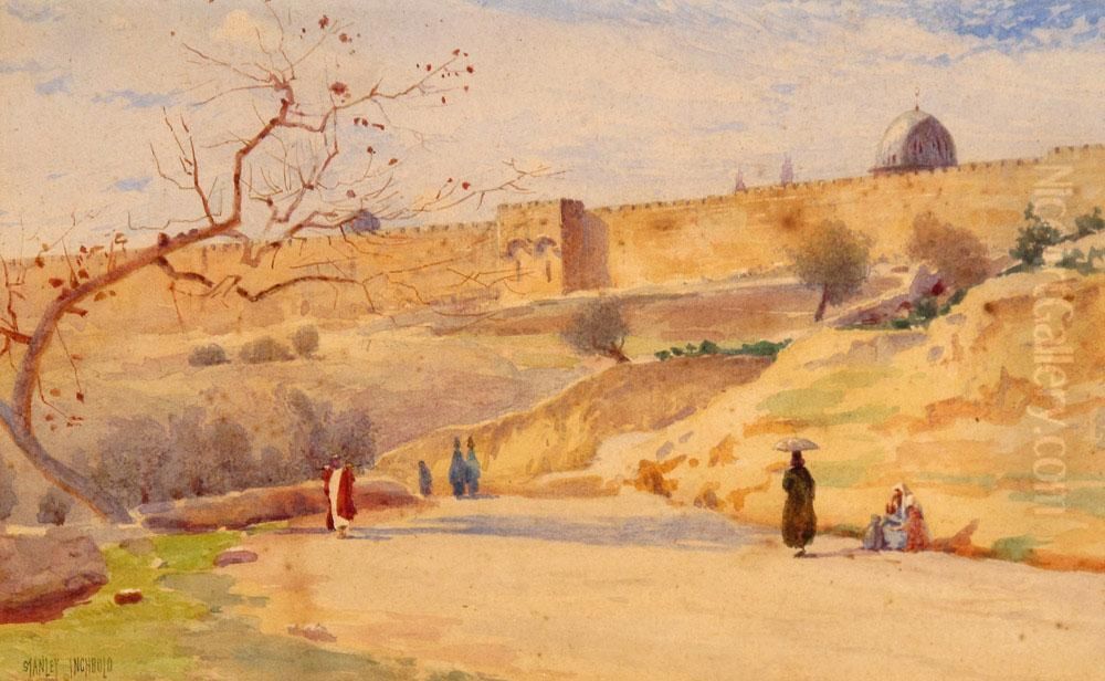 Jerusalem Oil Painting by Stanley Inchbold