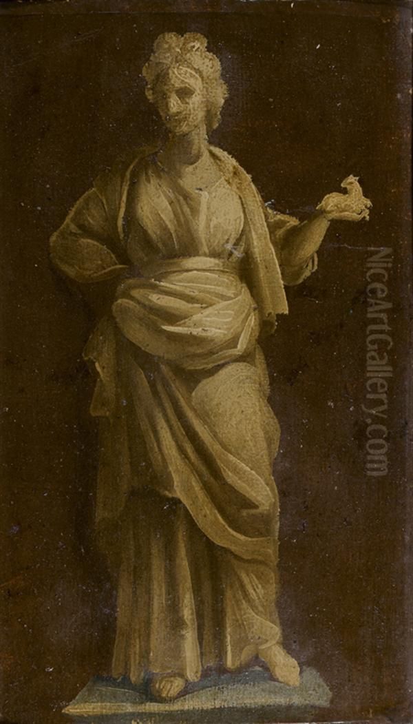 Sainte Agnes Oil Painting by Jean Auguste Dominique Ingres