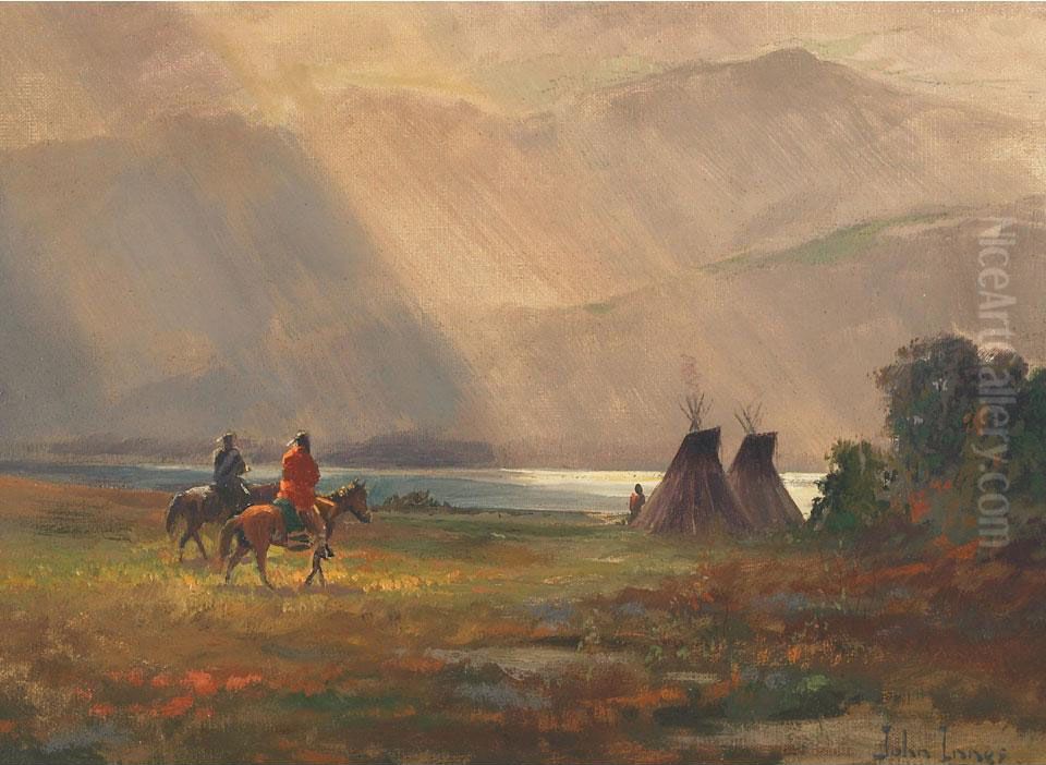 Returning To Camp Oil Painting by John Innes