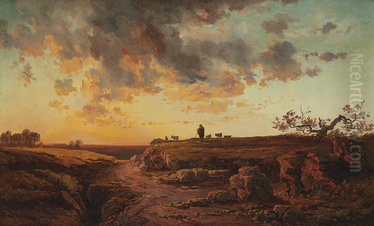 The Goat Herder Oil Painting by George Inness