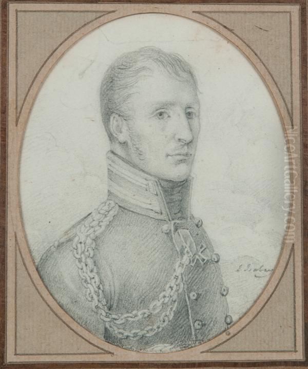 Portrait D'officier En Buste Oil Painting by Jean-Baptiste Isabey