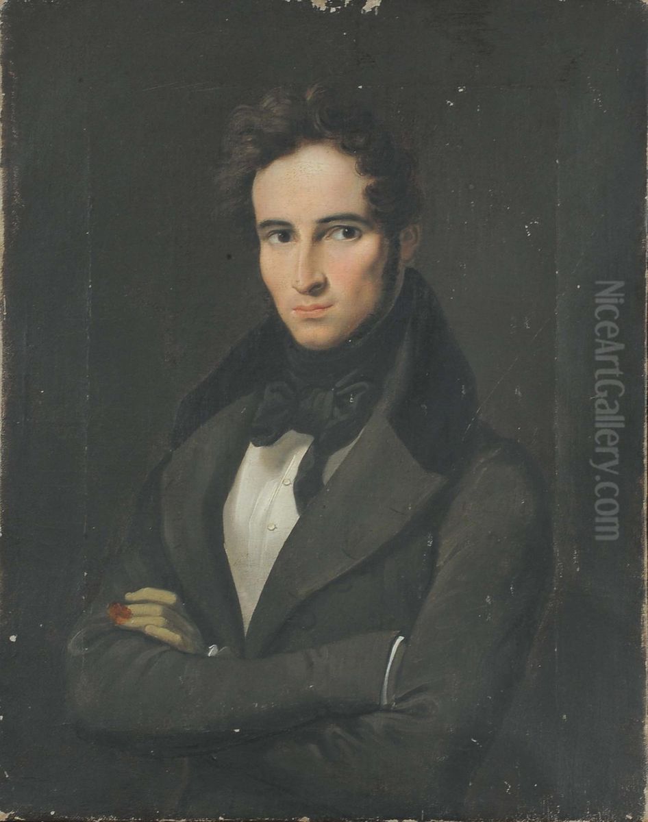 Ritratto Di Santo Varni Oil Painting by Giuseppe Isola