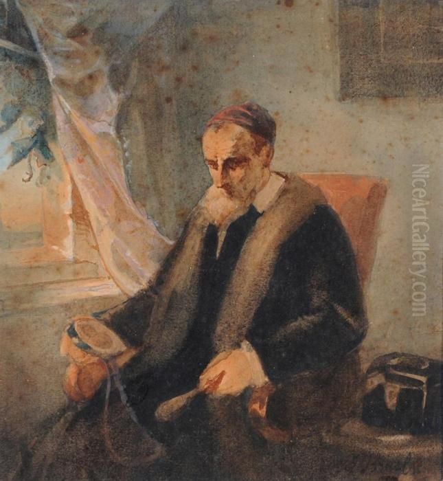 Rabbino Seduto Oil Painting by Isaac Lazarus Israels