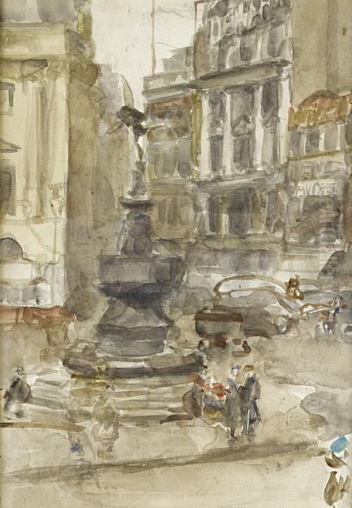 Piccadilly Circus, London Oil Painting by Isaac Lazarus Israels