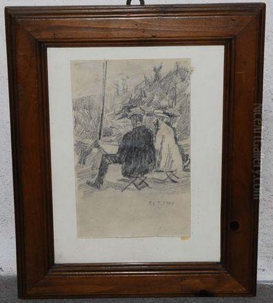 Due Pittori Oil Painting by Alberto Issel