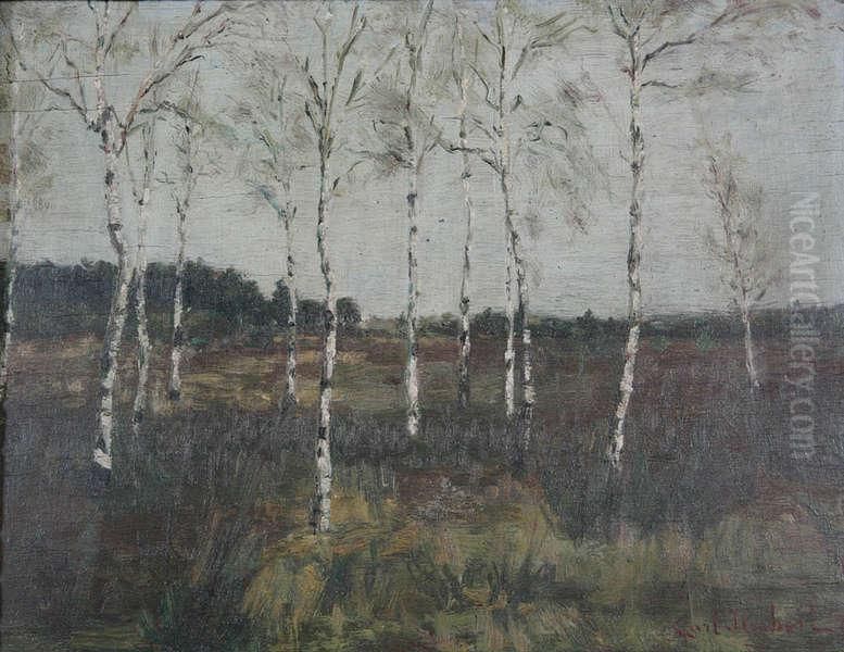 Berken Op De Heide Oil Painting by Carl Itschert