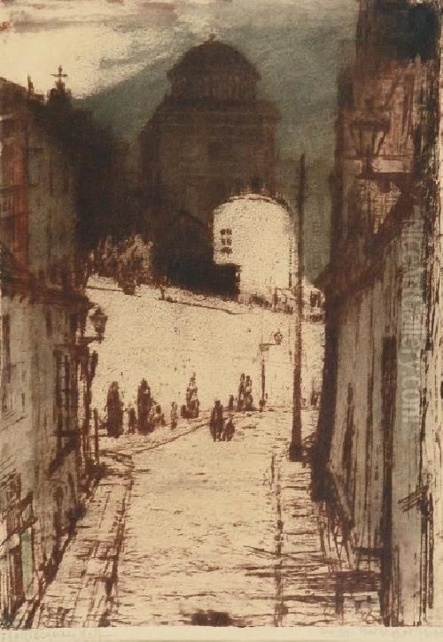 Wieza Bernardynow Oil Painting by Feliks Jablczynski