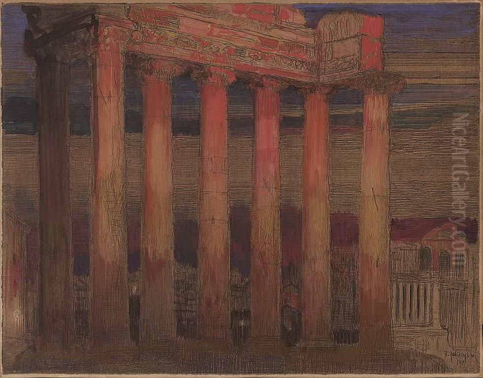 Ruiny Antyczne Oil Painting by Feliks Jablczynski