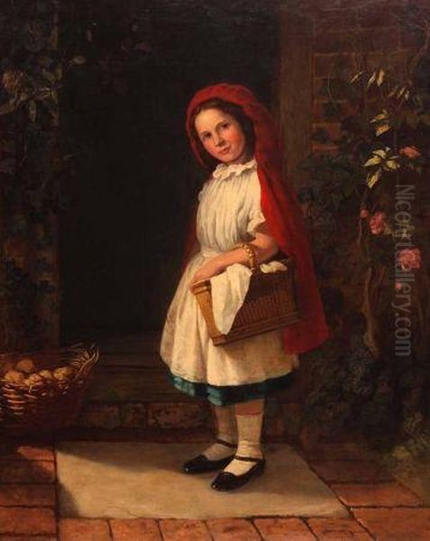 LittleRed Riding Hood Oil Painting by John Adams Jackson