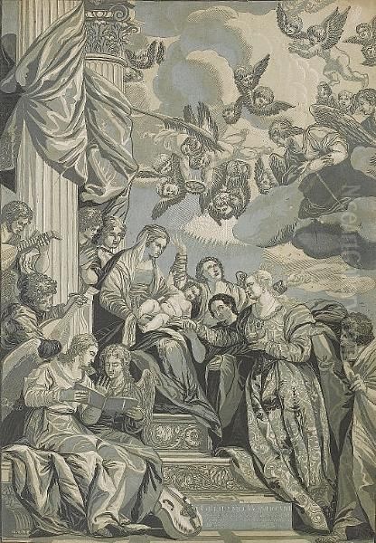 The Mystic Marriage Of St Catherine Oil Painting by John Baptist Jackson