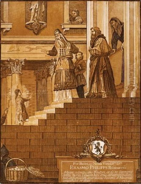 Per Illustri....erasmo Philipps Barronetto; Opus Hoc Admiratione....titiano Viccellio Oil Painting by John Baptist Jackson