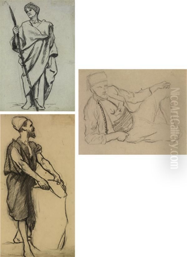 Berger Berbere Oil Painting by Charles Emmanuel Jadin