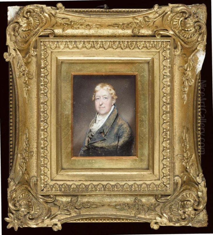 Portrait Of Nathaniel Lee Acton (1818-36) Oil Painting by Charles Jagger