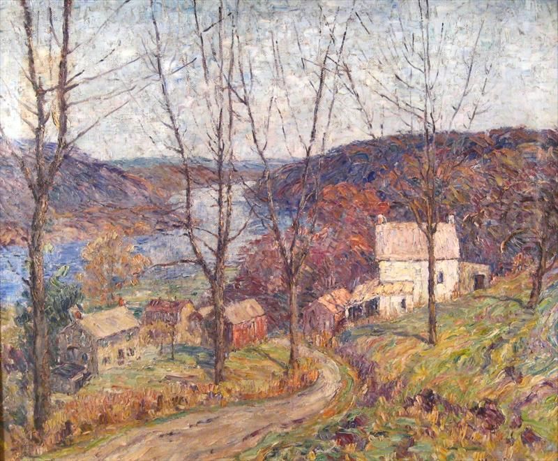 Blue River Oil Painting by John Wells James