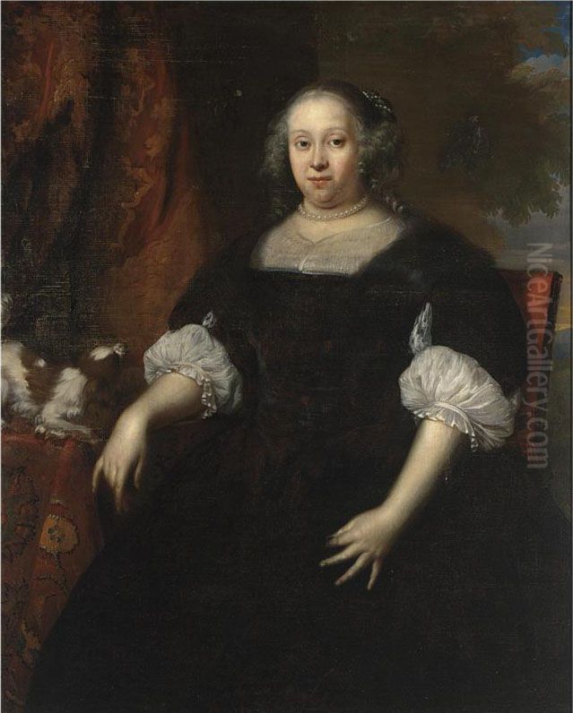 A Portrait Of Geertruid Margaretha Van Varick Oil Painting by Jan de Baen