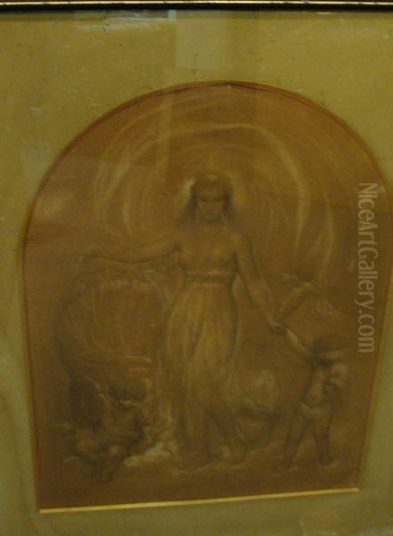 Allegorie De L'amour Aveugle Oil Painting by Anne-Francois-Louis Janmot