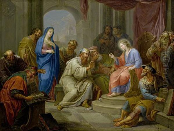 The Adoration Of The Magi Oil Painting by Frans Christoph Janneck