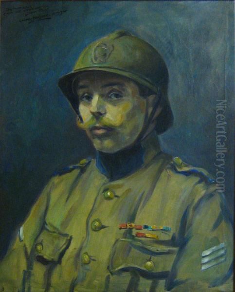 Portrait Du Sergent Tirard Oil Painting by Ludovic Janssen