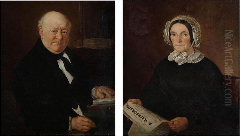 Double Portrait Oil Painting by Johan Janssens