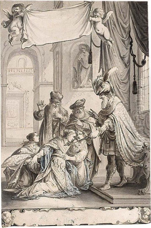 Esther Before Ahasuerus Oil Painting by Pieter Jansz.