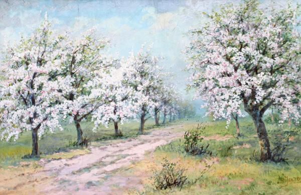 Rozkvetle Jabloni Oil Painting by Bohumil Jaros