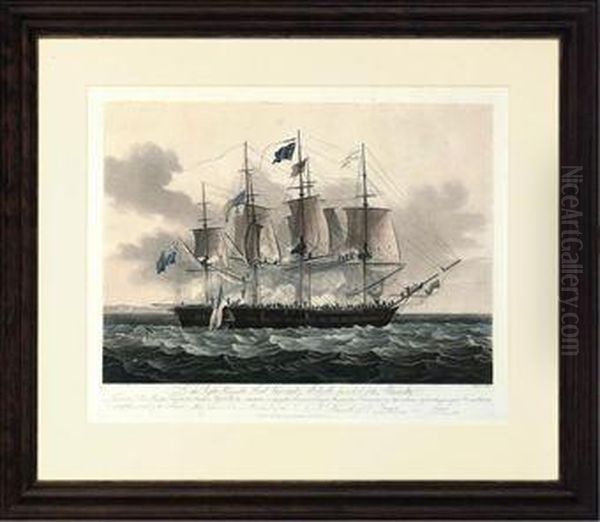 His Majesty's Frigate The Shannon Oil Painting by Joseph Jeakes