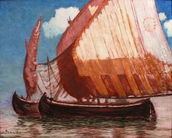 La Jonque Oil Painting by Sigismond Jeanes