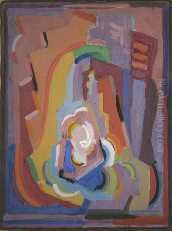 Abstract Composition Oil Painting by Mainie Harriet Jellett