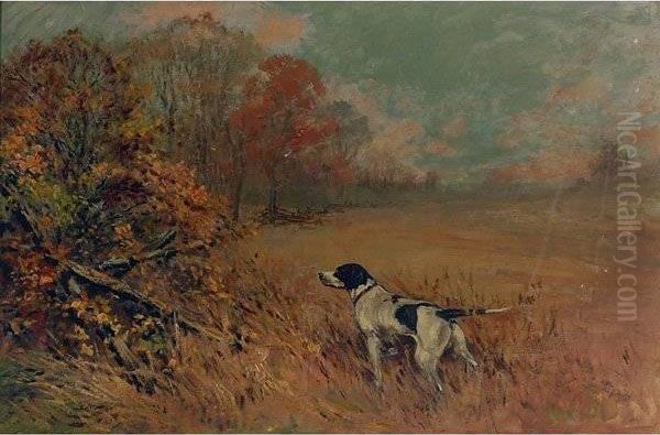 Hunting Dog Oil Painting by Lebrun Jenkins