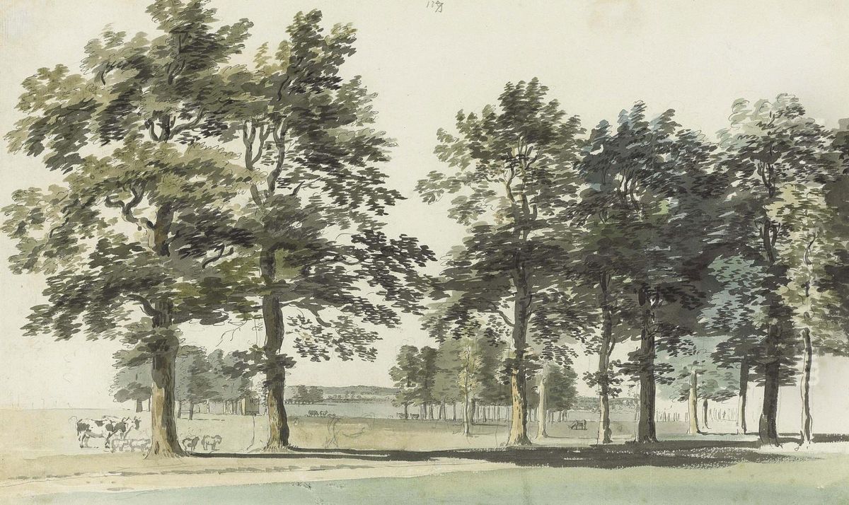 The Moat Island, Windsor Great Park Oil Painting by Jenkins, Thomas