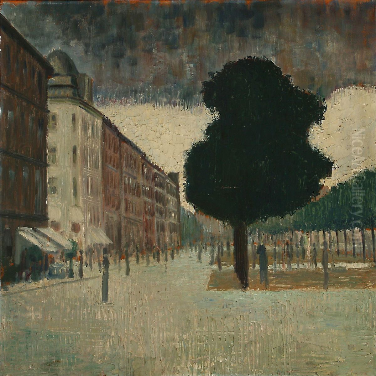 Norrevold I Uvejr Oil Painting by Herman Jensen