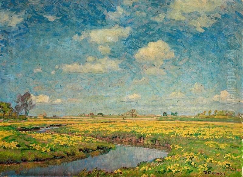 View From A Danish Summer Landscape Oil Painting by Peder Vilhelm Jensen-Klint