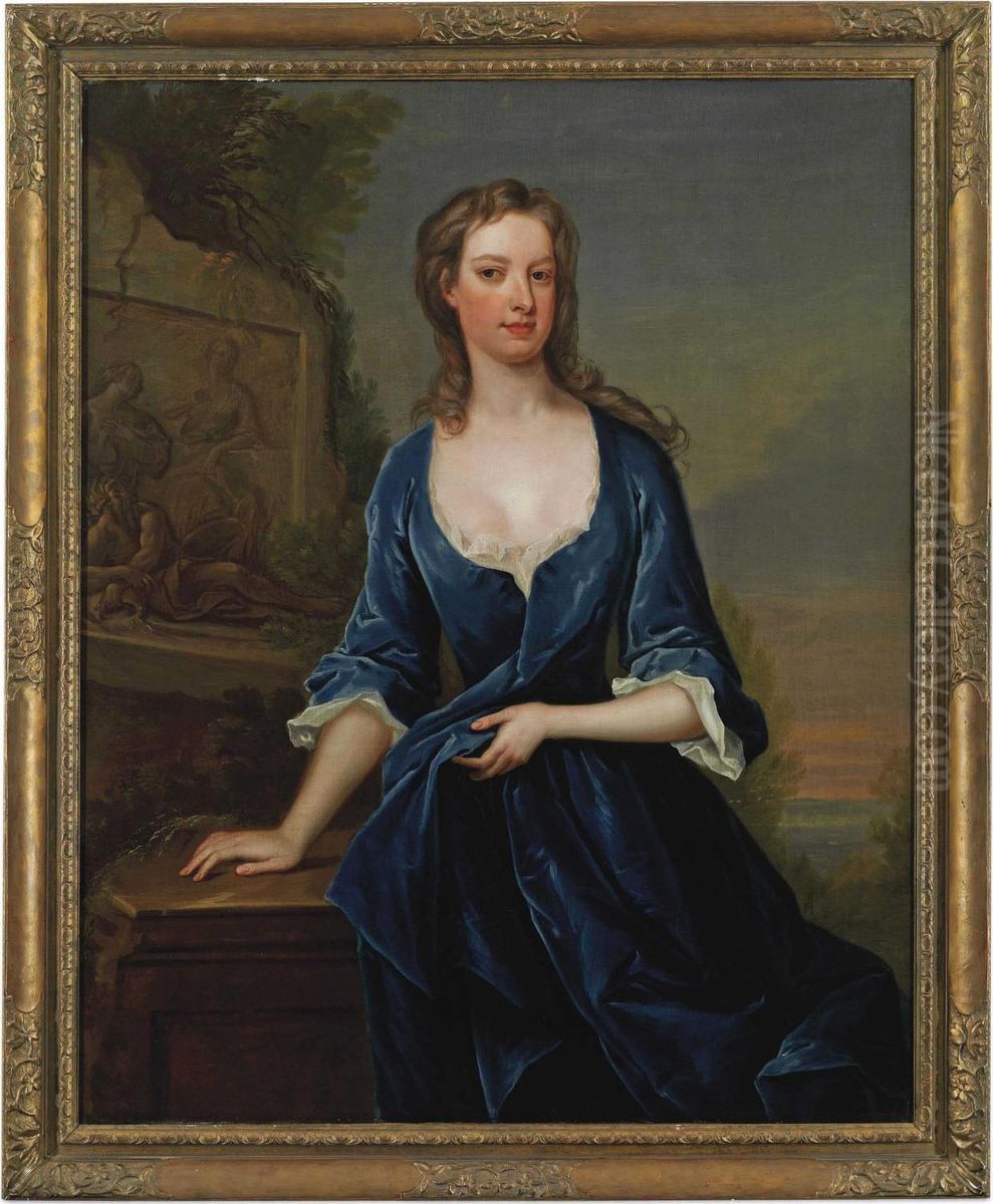 Portrait Of A Lady Oil Painting by Charles Jervas