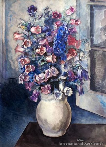 Canterbury Bells Oil Painting by Maud Sherwood Jewett