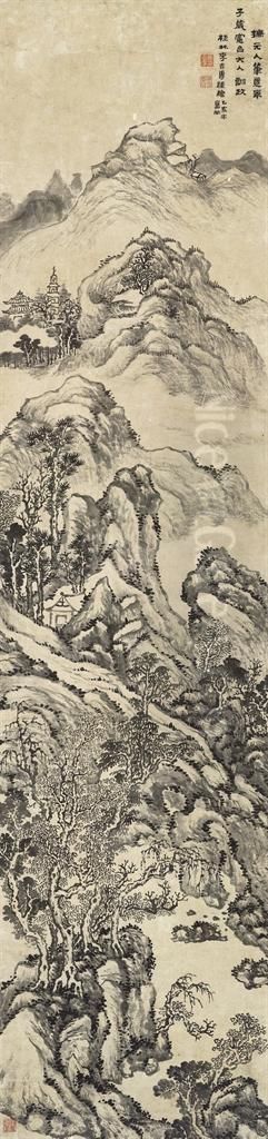 Hanging Scroll Oil Painting by Li Jishou