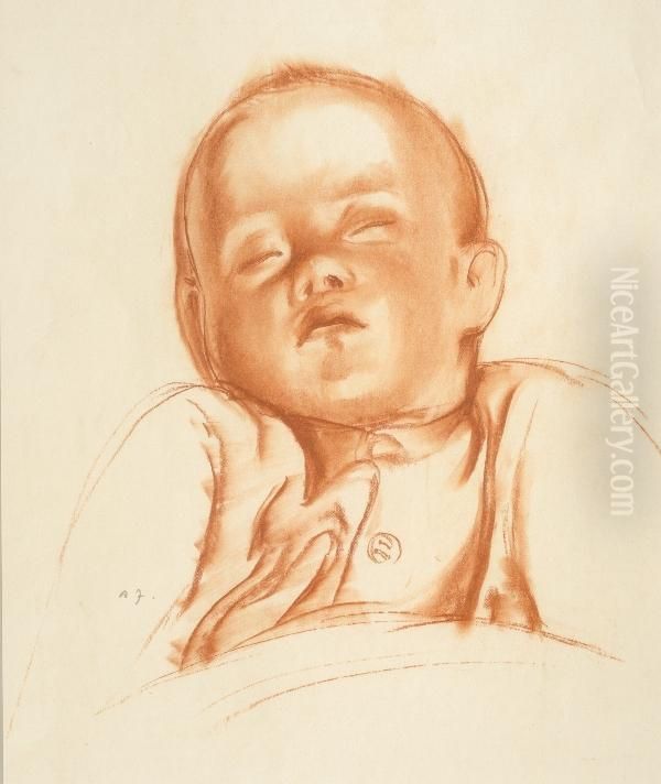 Magav Laps Oil Painting by Andrus Johani