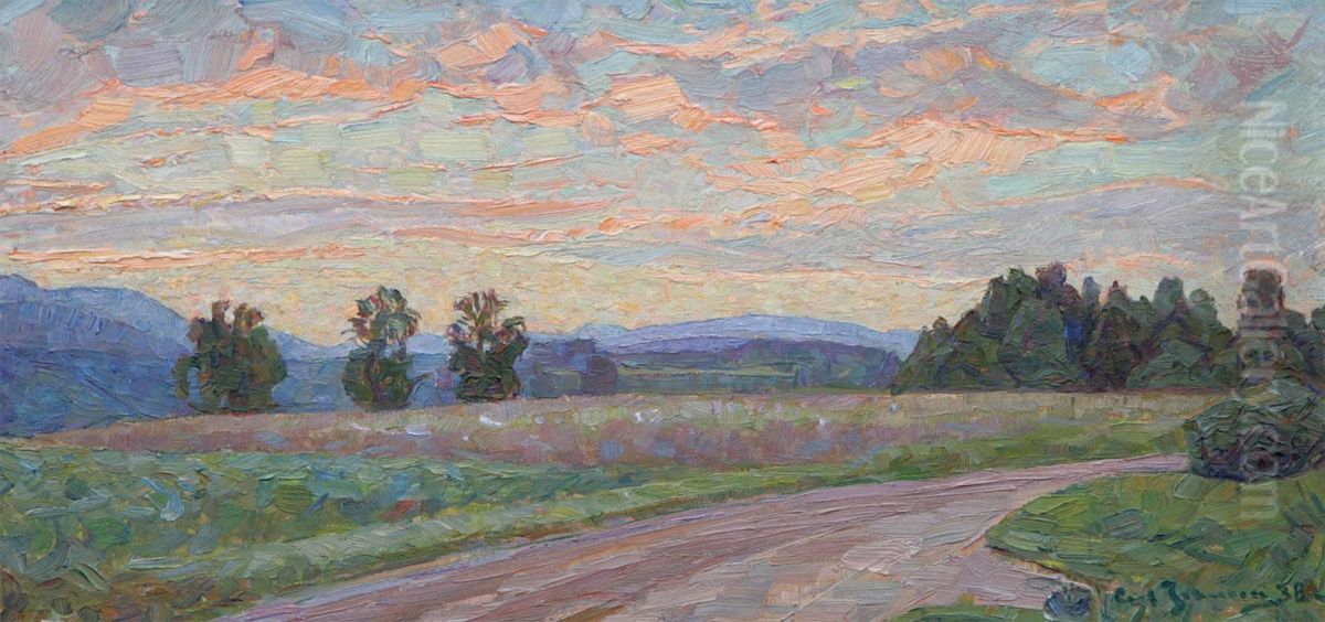 Motiv Fran Ramsele Oil Painting by Carl August Johansson